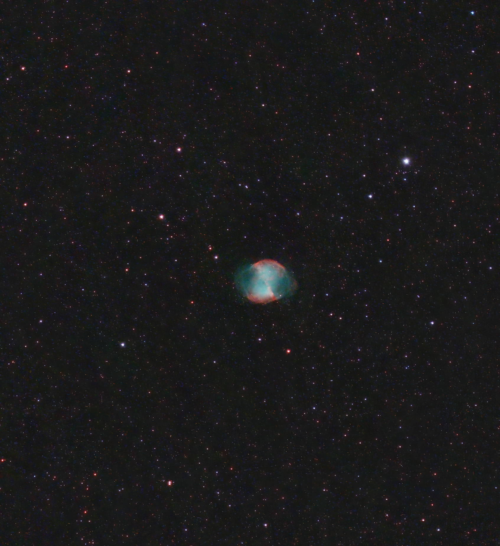 M27 Planetary nebula in Vulpecula