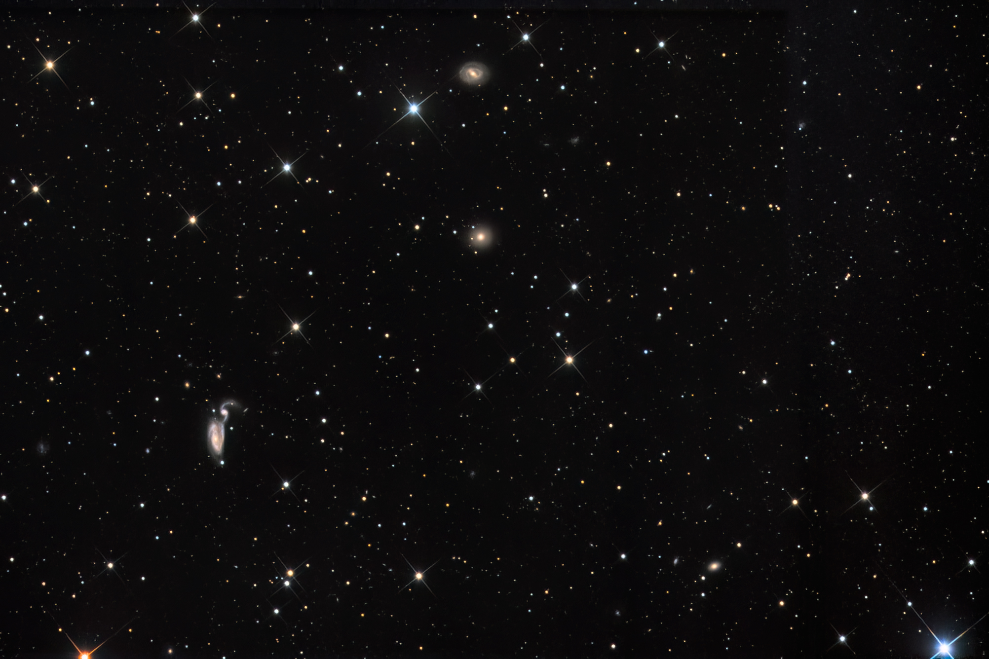 Arp 84 NGC 5395 Galaxy in Canes Venatici