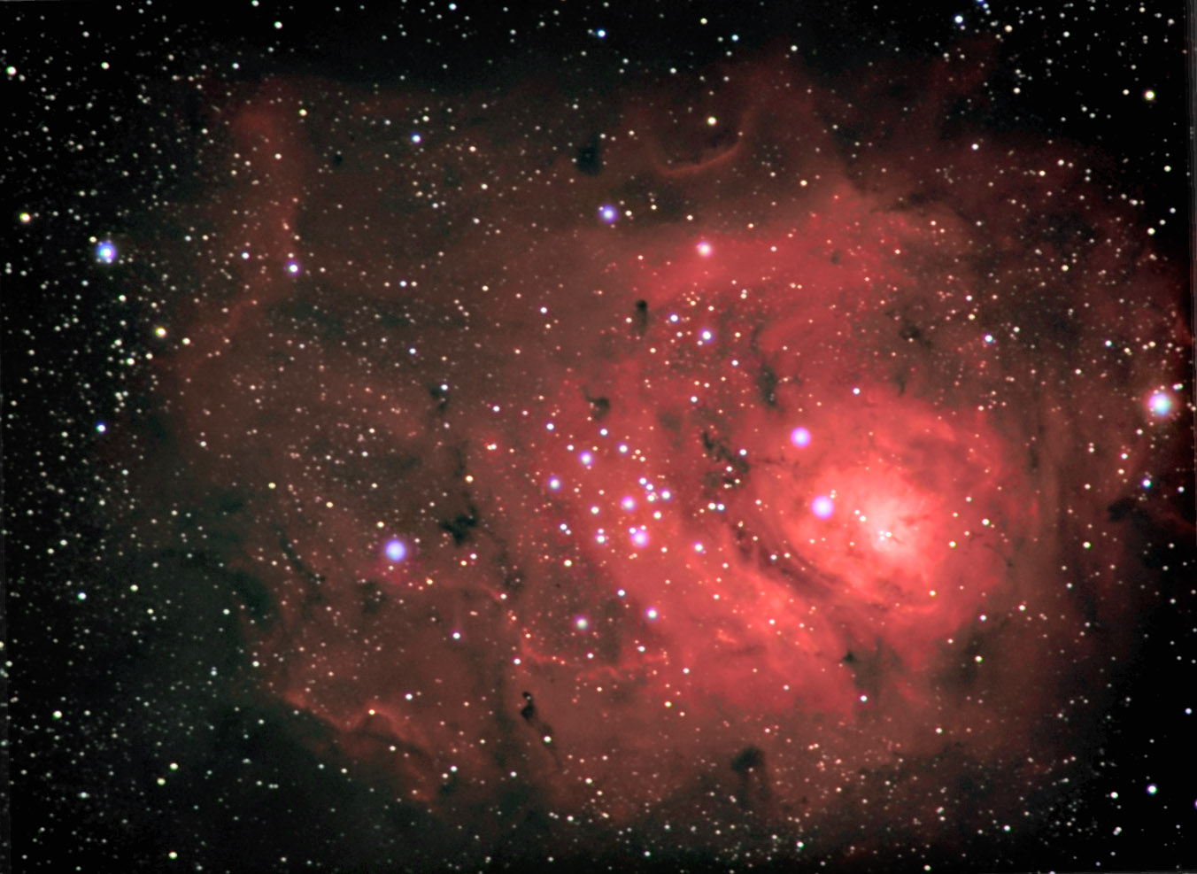 M8 Lagoon Nebula in Sagittarius. 